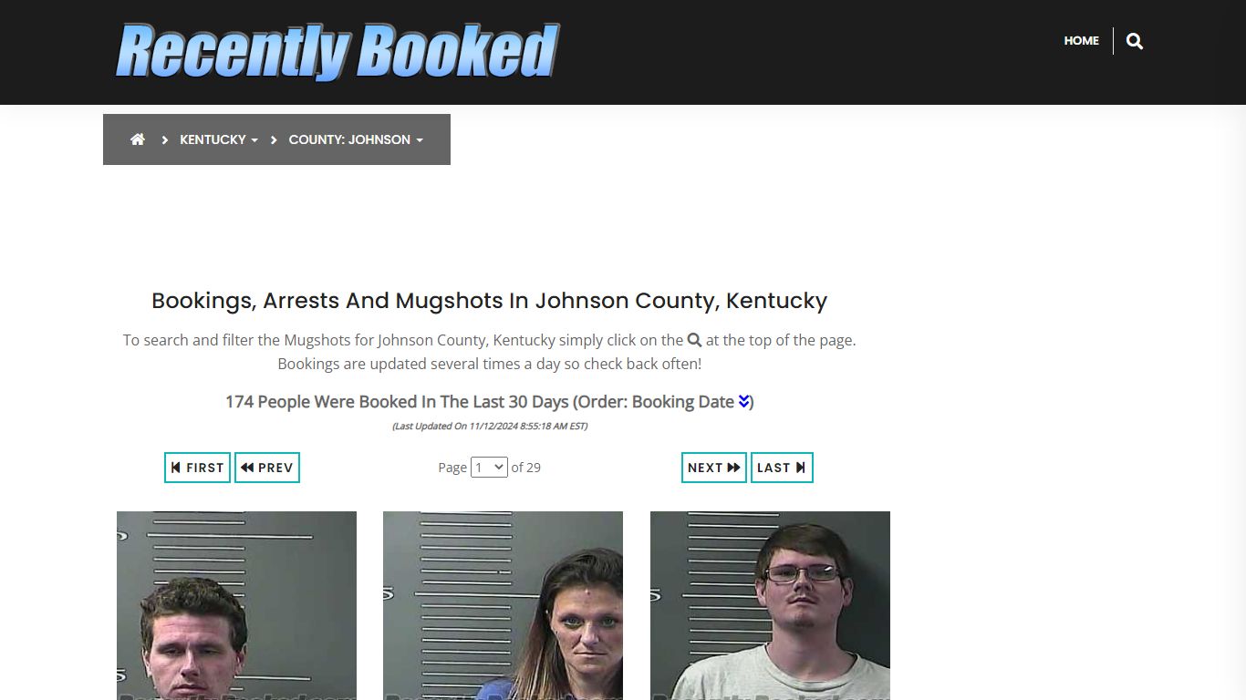 Bookings, Arrests and Mugshots in Johnson County, Kentucky