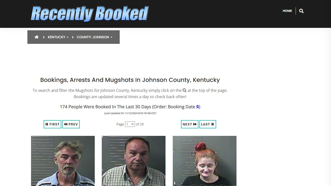 Bookings, Arrests and Mugshots in Johnson County, Kentucky