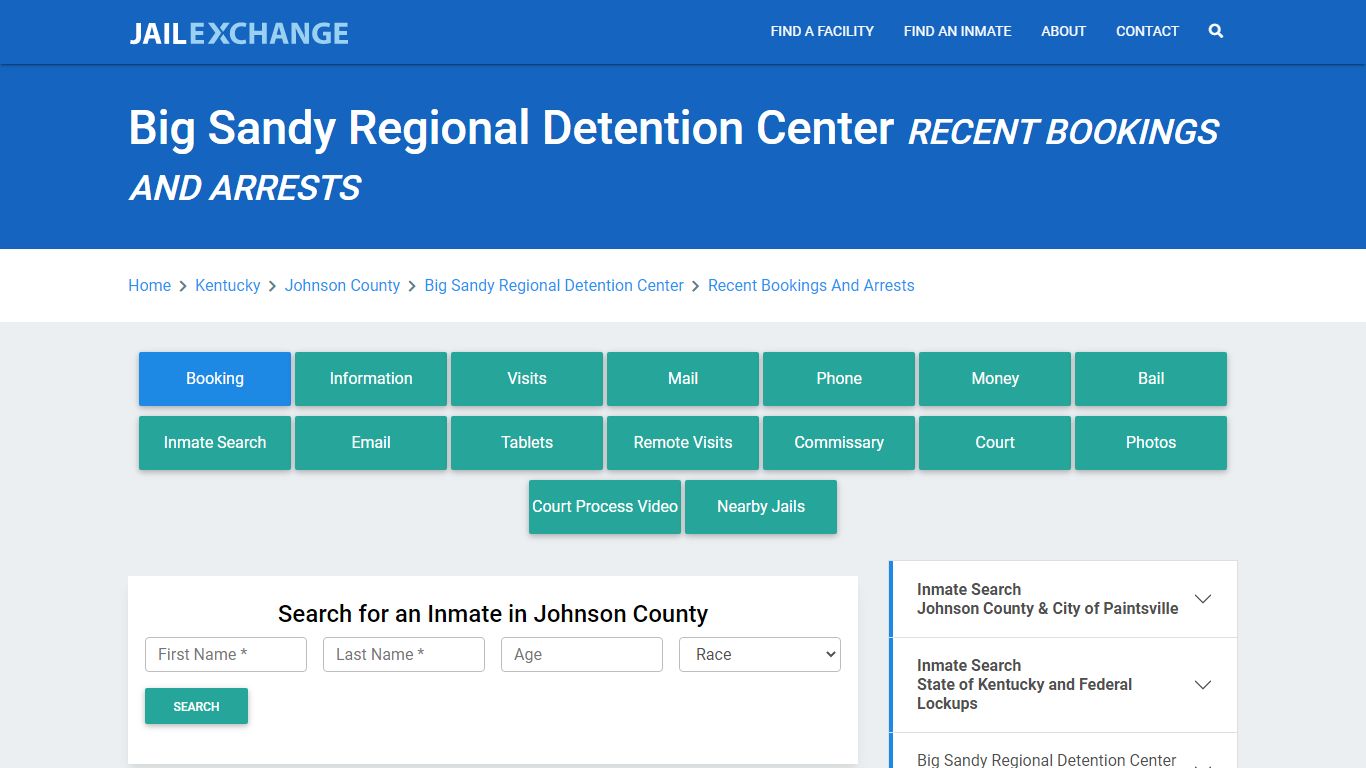 Big Sandy Regional Detention Center Recent Bookings And Arrests